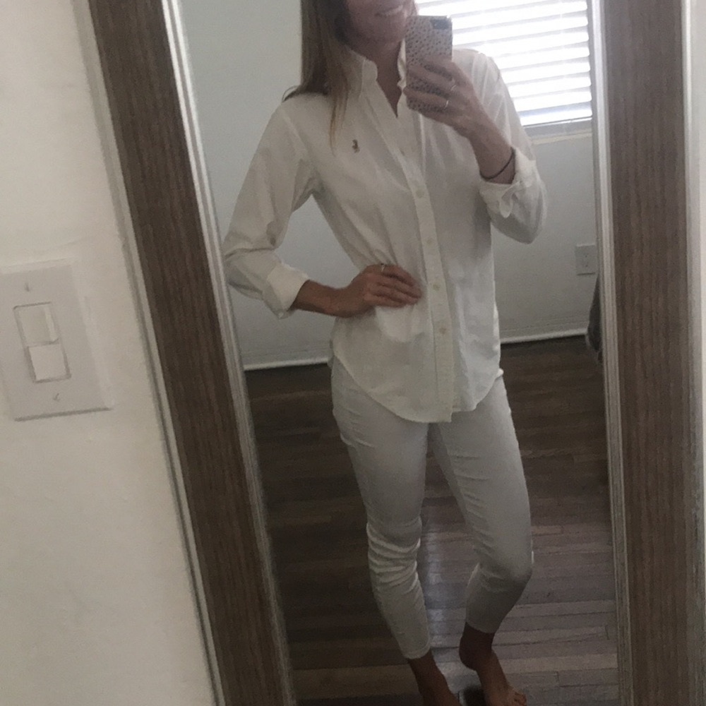 Ralph Lauren white button down shirt